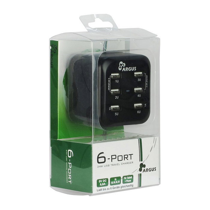 Inter-Tech Argus LS-6US Cargador 80mm USB 5V Inter-Tech Argus LS-6US Cargador 80mm USB 5V
