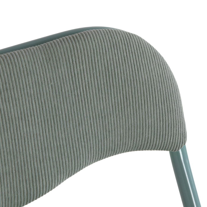 Versa Silla Plegable Lira Corduroy Verde - Asiento Textil de 44x78 cm para Interior/Exterior (4 Unidades)