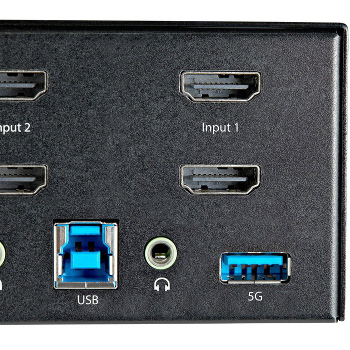 StarTech.com Switch KVM de 2 Puertos HDMI 2.0 para 2 Monitores 4K 60Hz HDR