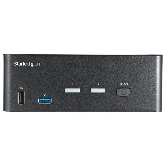 StarTech.com Switch KVM de 2 Puertos HDMI 2.0 para 2 Monitores - 4K Ultra HD 60Hz HDR, USB 3.0 y Audio - Referencia 2 Port Dual Monitor HDMI KVM Switch