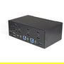 StarTech.com Switch KVM de 2 Puertos HDMI 2.0 para 2 Monitores - 4K Ultra HD 60Hz HDR, USB 3.0 y Audio - Referencia 2 Port Dual Monitor HDMI KVM Switch