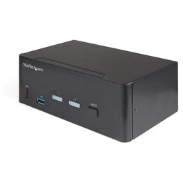 StarTech Conmutador KVM 2 Puertos HDMI 2.0 para 2 Monitores 4K 60Hz Ultra HD HDR - Hub USB 3.0 y 2.0 con Audio - Resolución 3840 x 2160 Pixeles
