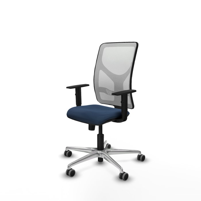 PIQUERAS Y CRESPO Silla de oficina Motilla con mecanismo Sincro, Azul marino y Blanco PIQUERAS Y CRESPO Silla de oficina Motilla con mecanismo Sincro, Azul marino y Blanco