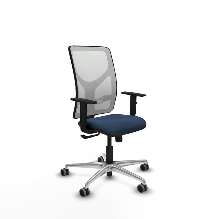 PIQUERAS Y CRESPO Silla de oficina Motilla con mecanismo Sincro, Azul marino y Blanco PIQUERAS Y CRESPO Silla de oficina Motilla con mecanismo Sincro, Azul marino y Blanco