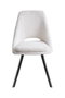 DKD Home Decor Silla de Poliéster y Metal Blanco