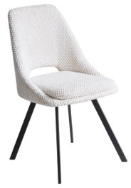 DKD Home Decor Silla de Poliéster y Metal Blanco