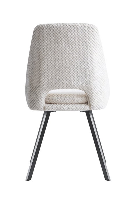 DKD Home Decor Silla de Poliéster y Metal Blanco