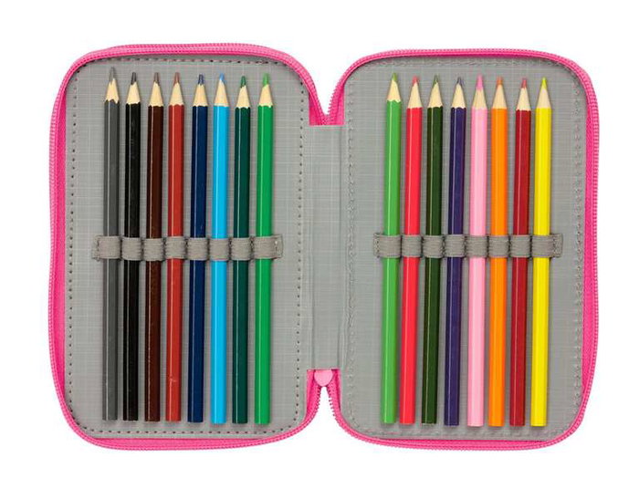 Safta Plumier Triple Barbie 37 Pcs 12,5x19,5x5,5cm