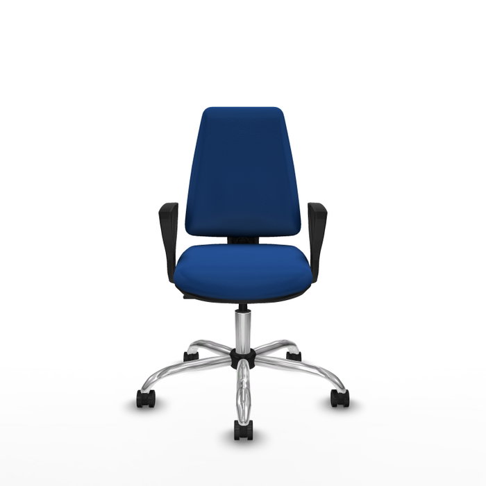 PIQUERAS Y CRESPO Silla de oficina Elche Azul con Brazos Fijos