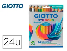 Giotto Lápices de Colores Stilnovo Acuarelables Caja de 24 Colores Surtidos