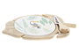 DKD Home Decor Set de 3 Tablas de Aperitivo Tropical en Gres y Bambú de 28x18x3 cm