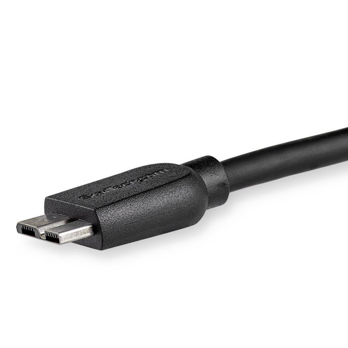 StarTech.com Cable USB A a Micro-USB B Delgado de 2m, USB 3.2 Gen 1, Negro