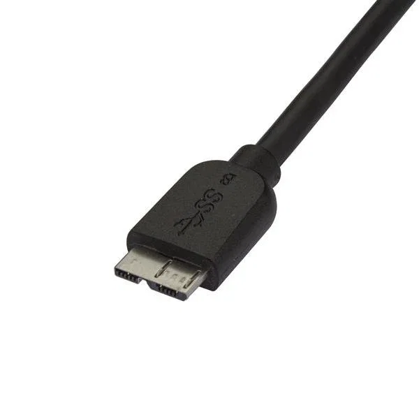 Startech USB3AUB2MS - Cable USB 3.2 Gen 1 (3.1 Gen 1) USB-A a Micro-USB B Macho-Macho, Delgado, 2 Metros, Negro