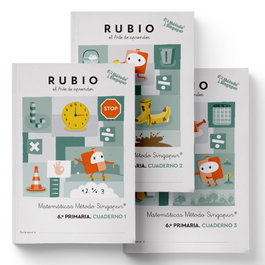 RUBIO, Matemáticas Método Singapur 6.º Primaria (Pack 3 Cuadernos) - Cosme Sánchez, Andrés