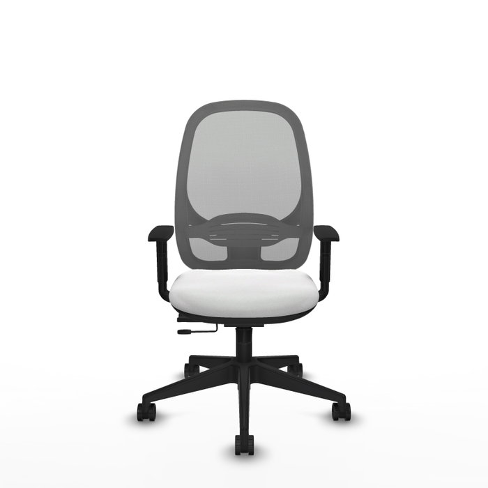 PIQUERAS Y CRESPO Silla de oficina Cilanco con mecanismo Sincro/Traslack, Blanco y Gris