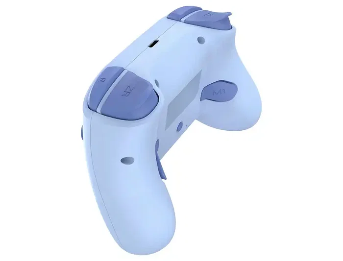 Wondee Mando inalámbrico Subsonic Wireless LED azul para Nintendo Switch, Switch OLED, Switch Lite, con giroscopio, 2 botones traseros programables y vibración ajustable