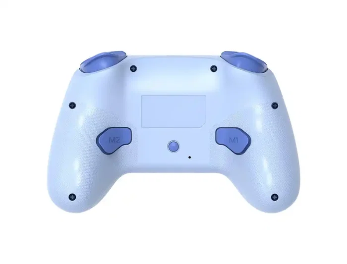 Wondee Mando inalámbrico Subsonic Wireless LED azul para Nintendo Switch, Switch OLED, Switch Lite, con giroscopio, 2 botones traseros programables y vibración ajustable