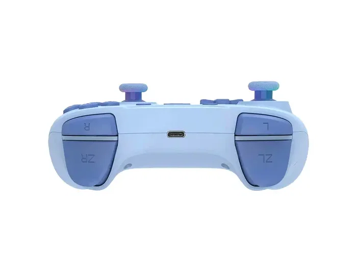 Wondee Mando inalámbrico Subsonic Wireless LED azul para Nintendo Switch, Switch OLED, Switch Lite, con giroscopio, 2 botones traseros programables y vibración ajustable