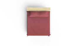 L'essentiel linge de maison Elite Vermilion Funda de Sofá 100% Algodón 175x230 cm Bermellón