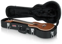 Gator Estuche rígido de madera para ukelele de concierto - Negro