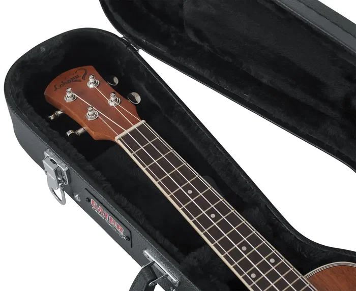 Gator Estuche rígido de madera para ukelele de concierto - Negro Gator Estuche rígido de madera para ukelele de concierto - Negro