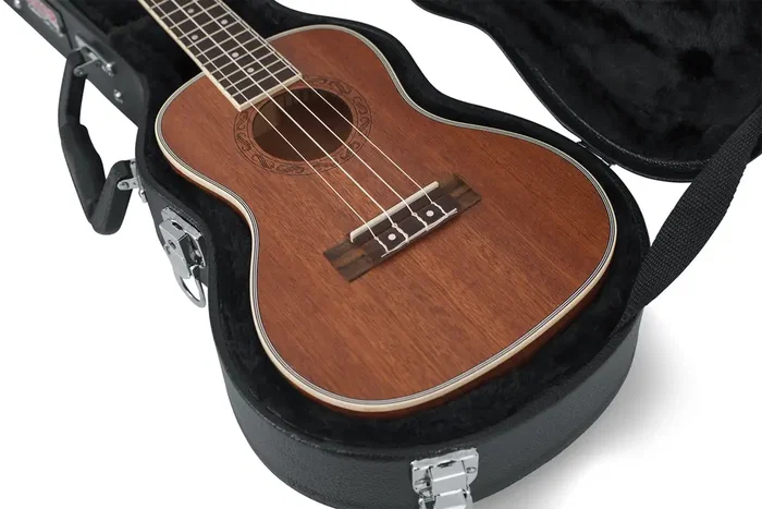 Gator Estuche rígido de madera para ukelele de concierto - Negro Gator Estuche rígido de madera para ukelele de concierto - Negro