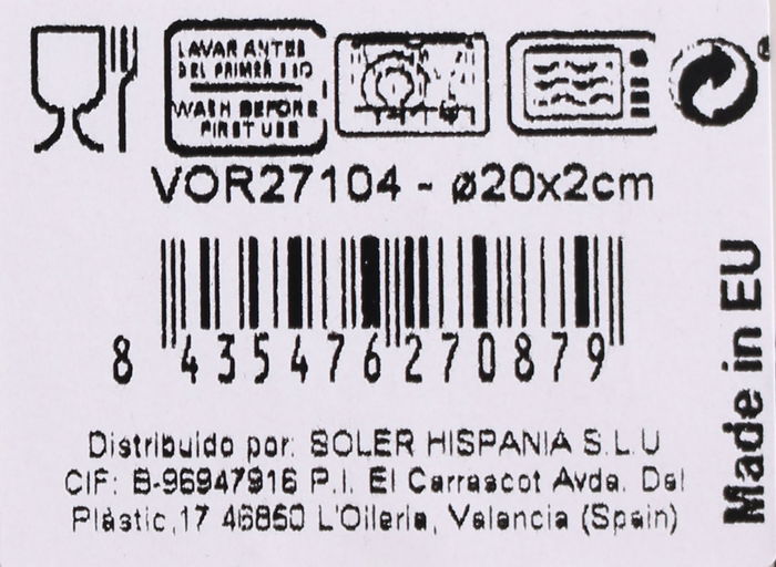 La Mediterranea Fuente Redonda "Vortex" Nordic Ivory Brillo 20 cm (12 Unidades) La Mediterranea Fuente Redonda "Vortex" Nordic Ivory Brillo 20 cm (12 Unidades)