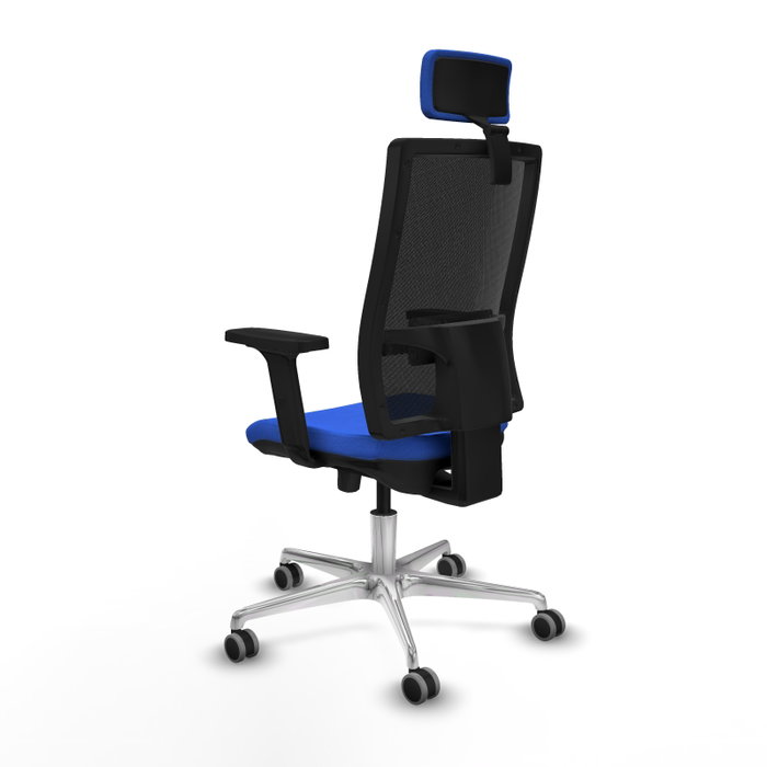 PIQUERAS Y CRESPO Silla de oficina Horna con mecanismo Sincro/Traslack Azul y Negro
