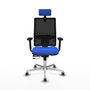 PIQUERAS Y CRESPO Silla de oficina Horna con mecanismo Sincro/Traslack Azul y Negro