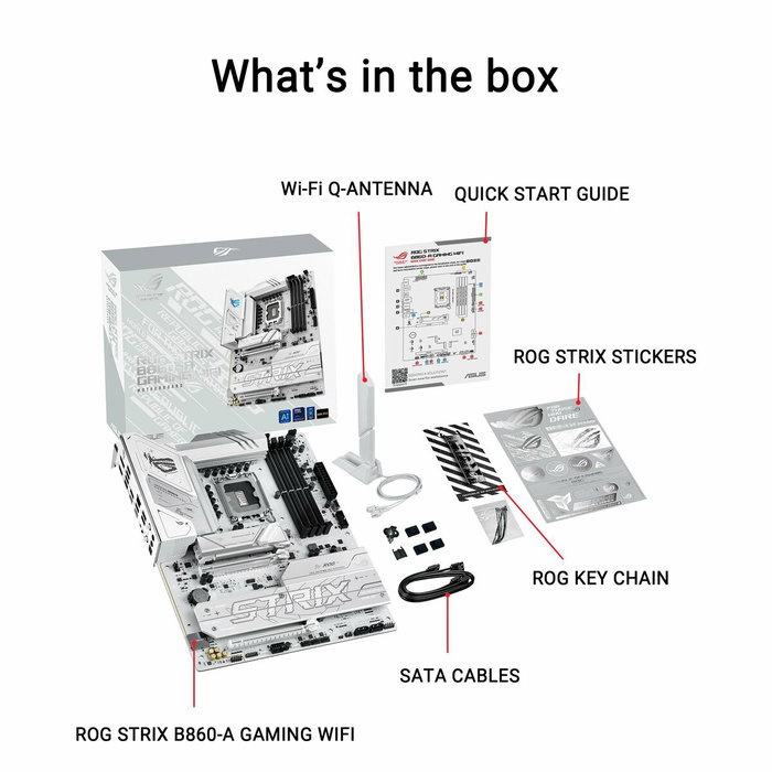 ASUS ROG STRIX B860-A GAMING WIFI Blanco ATX Intel B860 LGA 1851 DDR5