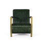 GINER Y COLOMER Sillón tapizado en piel bovina verde con estructura dorada