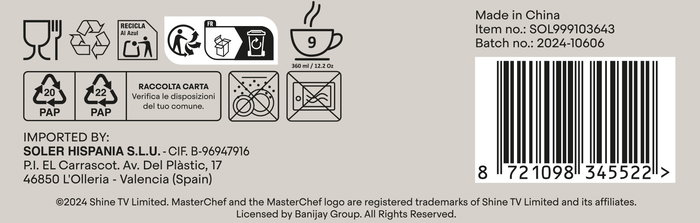Inde Cafetera Masterchef 9 Tazas Compatible Inducción 11,5 x 21 x 18 cm (6 Unidades) Inde Cafetera Masterchef 9 Tazas Compatible Inducción 11,5 x 21 x 18 cm (6 Unidades)