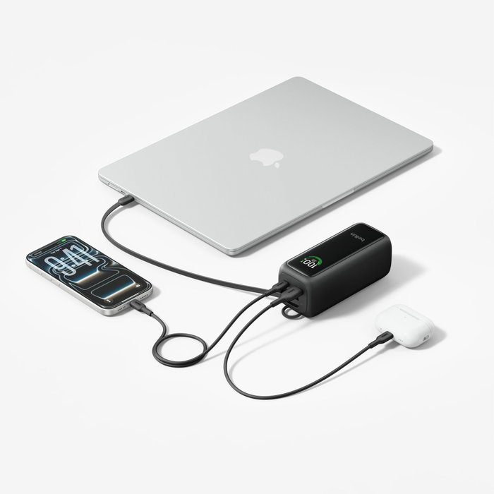 Belkin PB Display PD120W 22000mAh Negro con Cable Retráctil Belkin PB Display PD120W 22000mAh Negro con Cable Retráctil