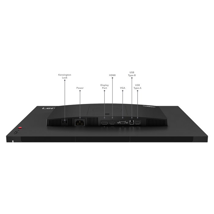 Lenovo ThinkVision T24d-30 Monitor 24" (61cm) Full HD 16:10 IPS, 100Hz, 4ms, Altavoces, HDMI, DP, VGA, Negro