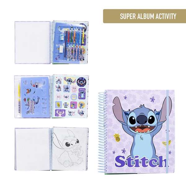 Cerdá Álbum de Actividades Coloreable Stitch para Niños de 2 a 8 años