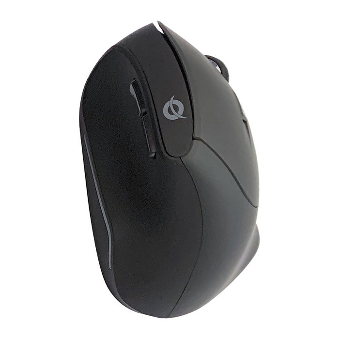 Conceptronic ORAZIO02DE Teclado y Ratón Inalámbricos Ergonómicos QWERTZ Curvo Negro con Diseño Alemán para Oficina