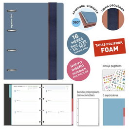 Senfort Agenda Anual Iki Foam 16 Meses 2026-27 Anillas Plomo