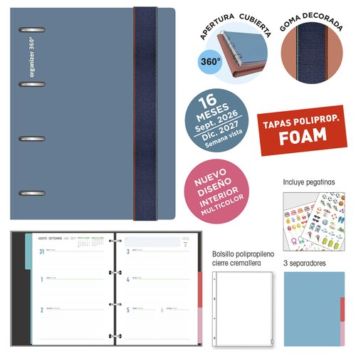 Senfort Agenda Anual Iki Foam 16 Meses 2026-27 Anillas Plomo Senfort Agenda Anual Iki Foam 16 Meses 2026-27 Anillas Plomo