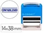 Q-connect Sello Entintado Automatico Contabilizado, Almohadilla 14x38 mm Color Azul