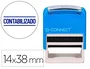 Q-connect Sello Entintado Automatico Contabilizado, Almohadilla 14x38 mm Color Azul