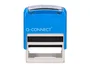 Q-connect Sello Entintado Automatico Contabilizado, Almohadilla 14x38 mm Color Azul