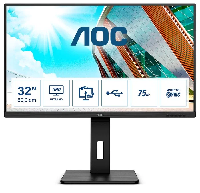 AOC U32P2 Monitor Pro-Line 4K UHD de 31,5 pulgadas VA Negro AOC U32P2 Monitor Pro-Line 4K UHD de 31,5 pulgadas VA Negro