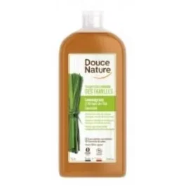 DOUCE NATURE Champú Gel de Ducha 2 en 1 Citronela 1000ml - 1L - Sin Sulfatos, Jabón, Envase Reciclable