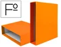 Liderpapel Caja Archivador Documenta Lomo 75mm Cartón Palanca Folio PVC Naranja 435x5x293 mm