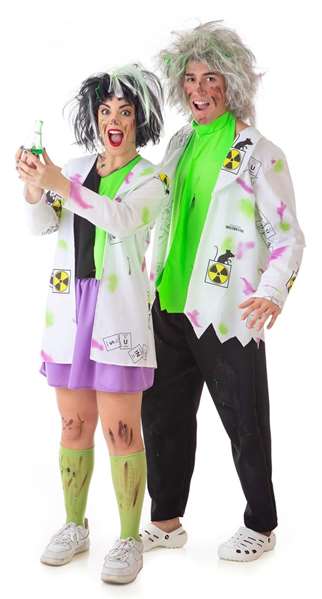 Creaciones Llopis Disfraz Adulta Científica Loca Talla L Falda Chaqueta Chaleco