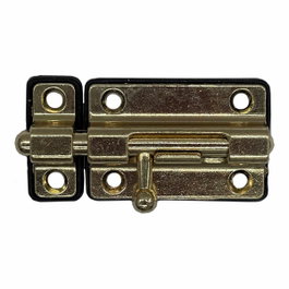 Edm Pasador cerrojo base plástica 50 mm dorado