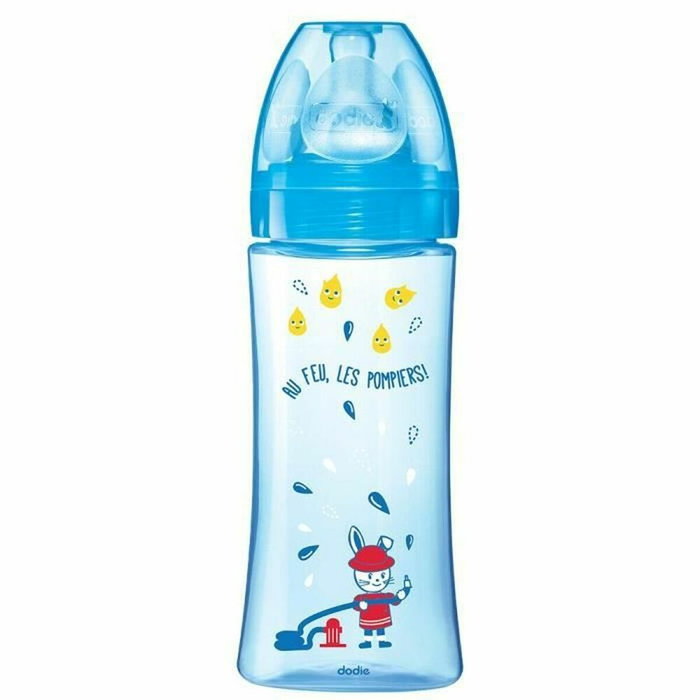 Dodie Biberón Iniciación 330ml Azul de Bombero +6 meses Tetina Redonda Flujo 3 Dodie Biberón Iniciación 330ml Azul de Bombero +6 meses Tetina Redonda Flujo 3