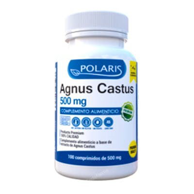 POLARIS Agnus Castus 500 Mg 100 Comprimidos Favorece Regularidad Hormonal Femenina Sin Gluten