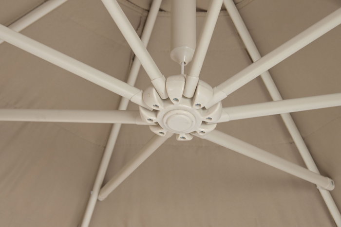 DKD Home Decor Parasol para Terraza y Jardin 300 x 250 x 360 cm Color Marron Beige Fibras UV 50+ Acero Desmontable DKD Home Decor Parasol para Terraza y Jardin 300 x 250 x 360 cm Color Marron Beige Fibras UV 50+ Acero Desmontable