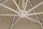 DKD Home Decor Parasol para Terraza y Jardin 300 x 250 x 360 cm Color Marron Beige Fibras UV 50+ Acero Desmontable